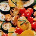 Запеченные овощи с грибами