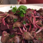 Салат из свеклы и печени